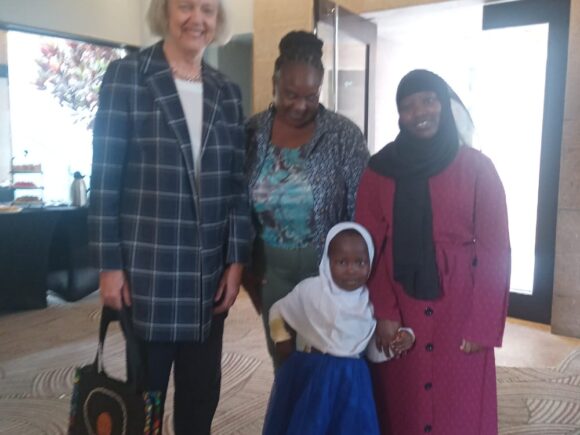 United States Ambasador Meg Whitman with BWC program director Wanjiru Ngigi